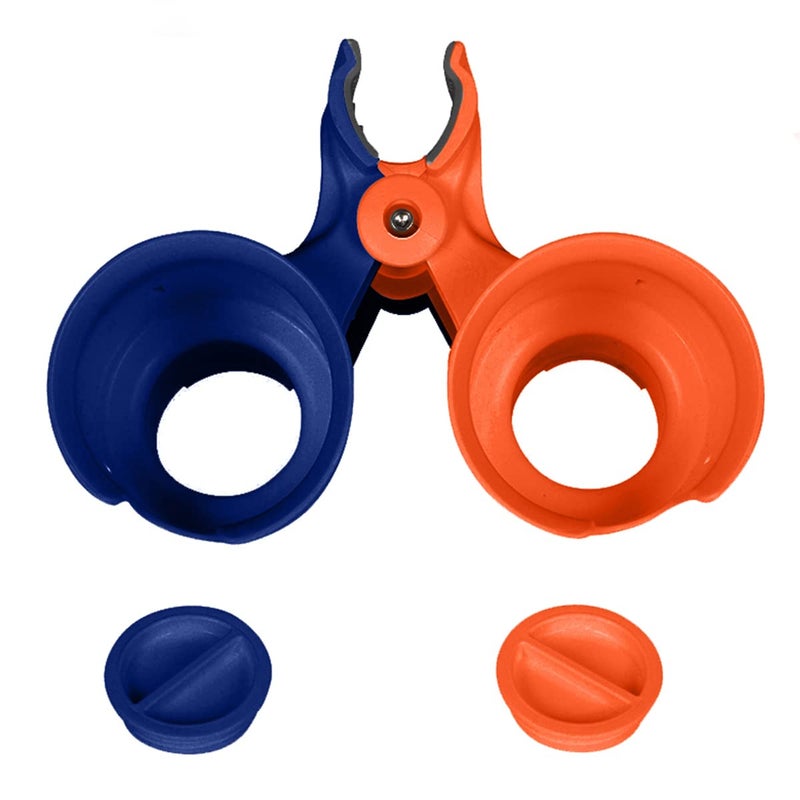 ROBOCUP, (Navy & Orange), Best Cup Holder for Drinks, Fishing Rod/Pole, Boat, Beach Chair, Golf Cart, Wheelchair, Walker, Drum Sticks, Microphone Stand - Image 4